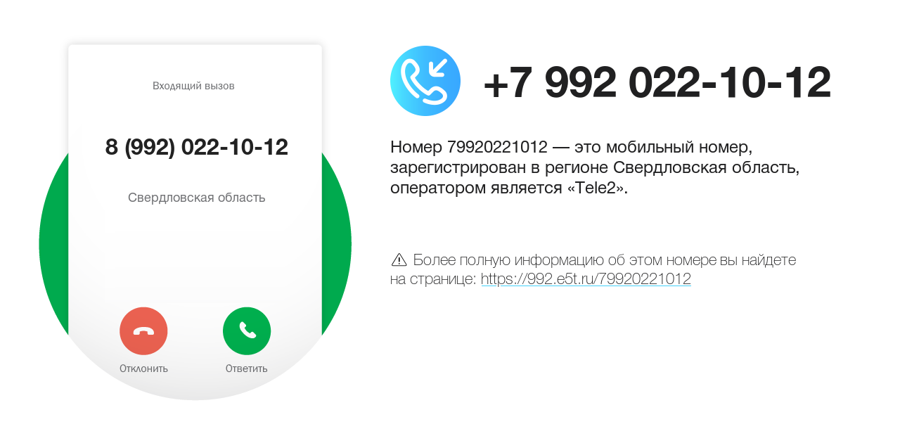 Номер телефона 8 (992) 022-10-12